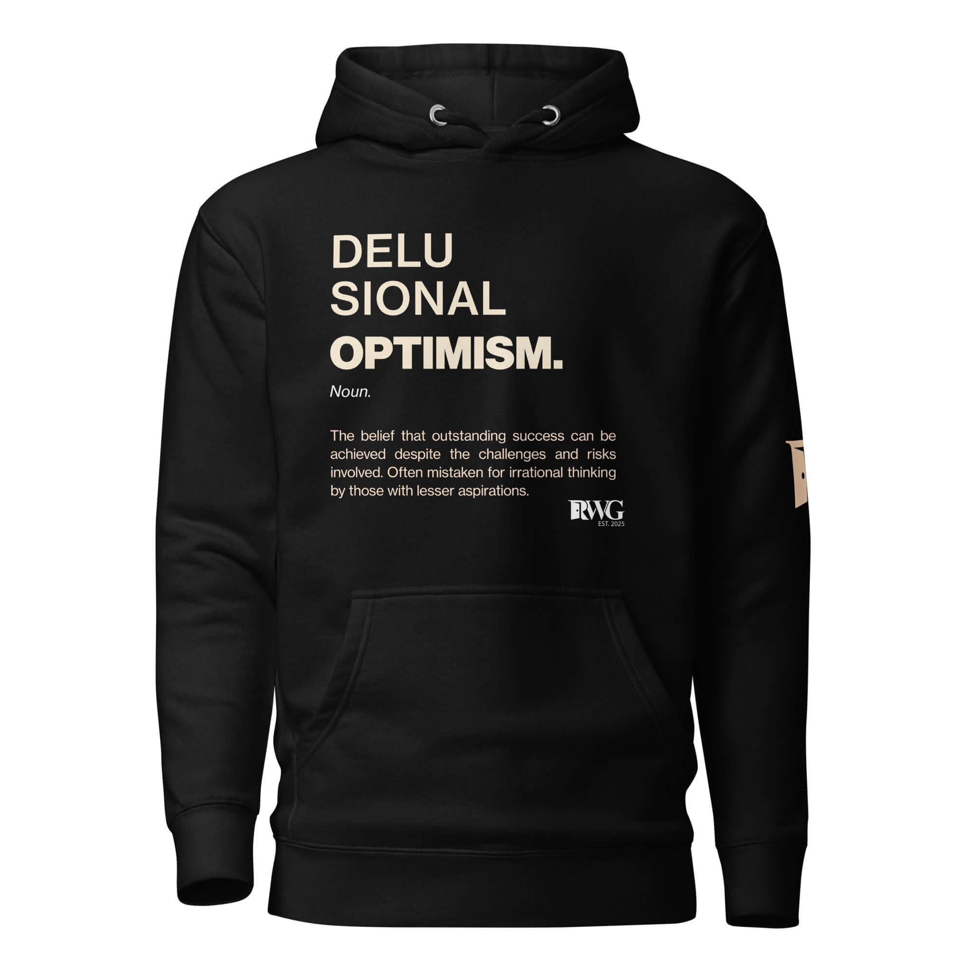 Delusional Optimism Premium Hoodie Product mockup